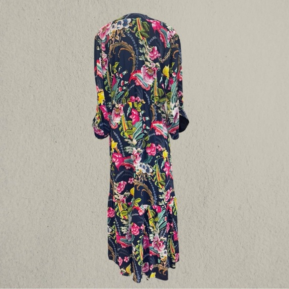 SOFT SURROUNDINGS SAMANTHA MAXI DRESS NAVY PAISLEY 1X NWT - Picture 4 of 11